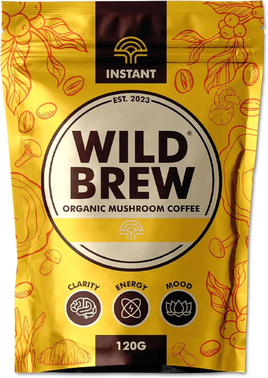 Wild Brew Organic Mushroom Coffee with Lion's Mane, Cordyceps & Reishi 120g